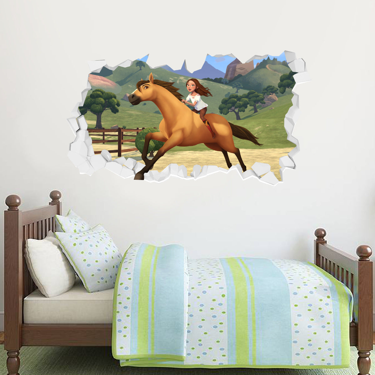Spirit Riding Free Lucky Spirit Broken Wall Sticker