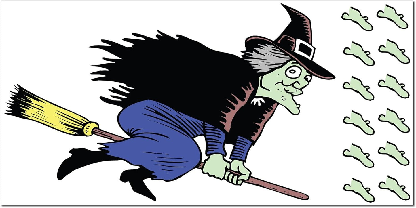 Halloween Wall Sticker - Stick the Nose on Witch