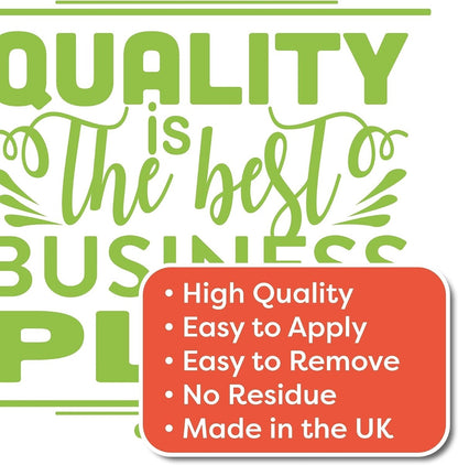 Quality is the Best Business Plan Wall Sticker