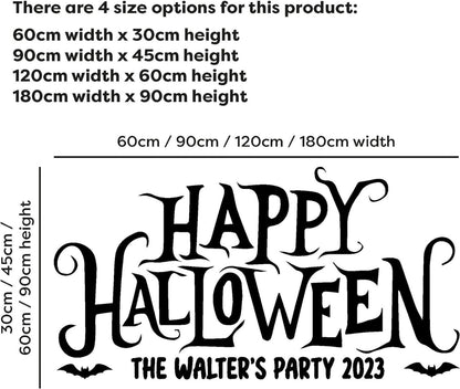 Halloween Wall Sticker - Personalised Family Party Sign