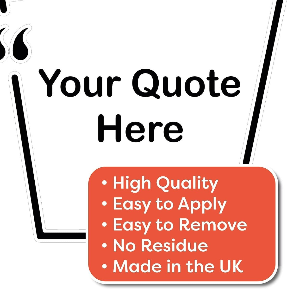 Personalised Quote Speech Bubble Wall Sticker