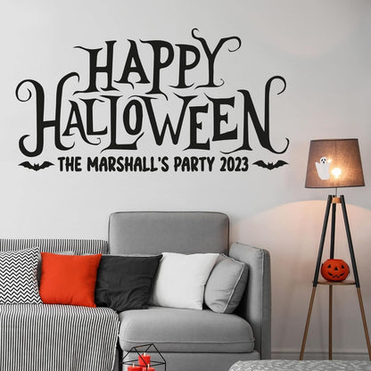 Halloween Wall Sticker - Personalised Family Party Sign