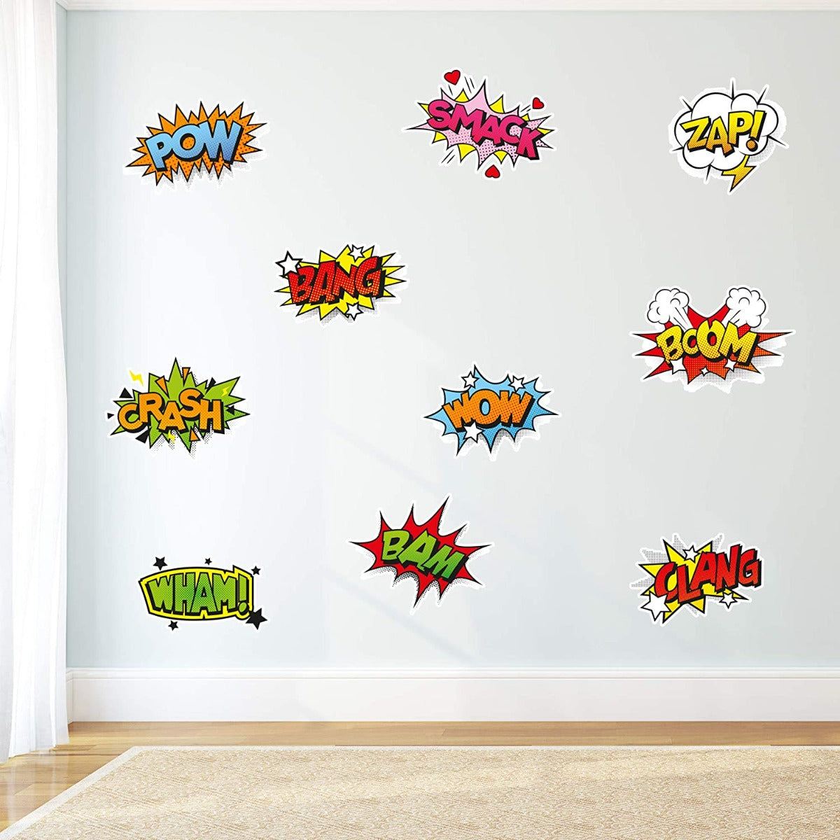 Comic Book Sound Effects Set of Wall Stickers