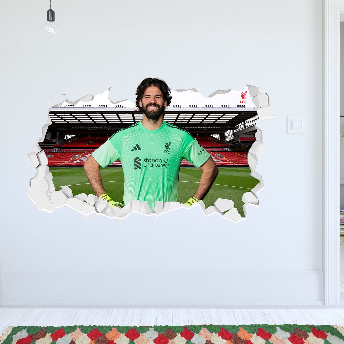 Liverpool FC Wall Sticker - A.Becker 25/26 Broken Wall