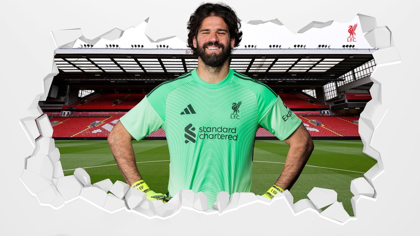 Liverpool FC Wall Sticker - A.Becker 25/26 Broken Wall