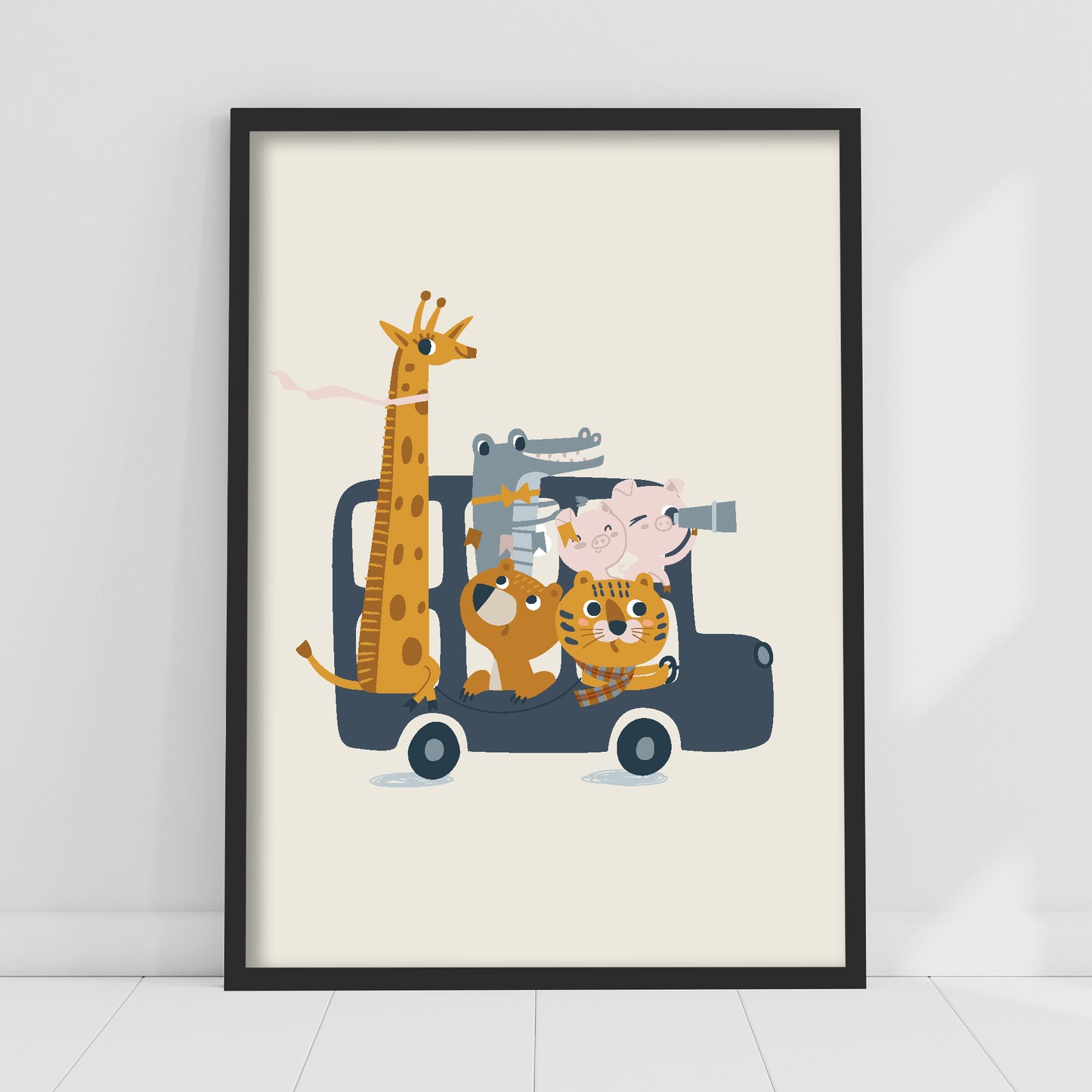 Animal Print - Animals On A Bus Print Wall Art