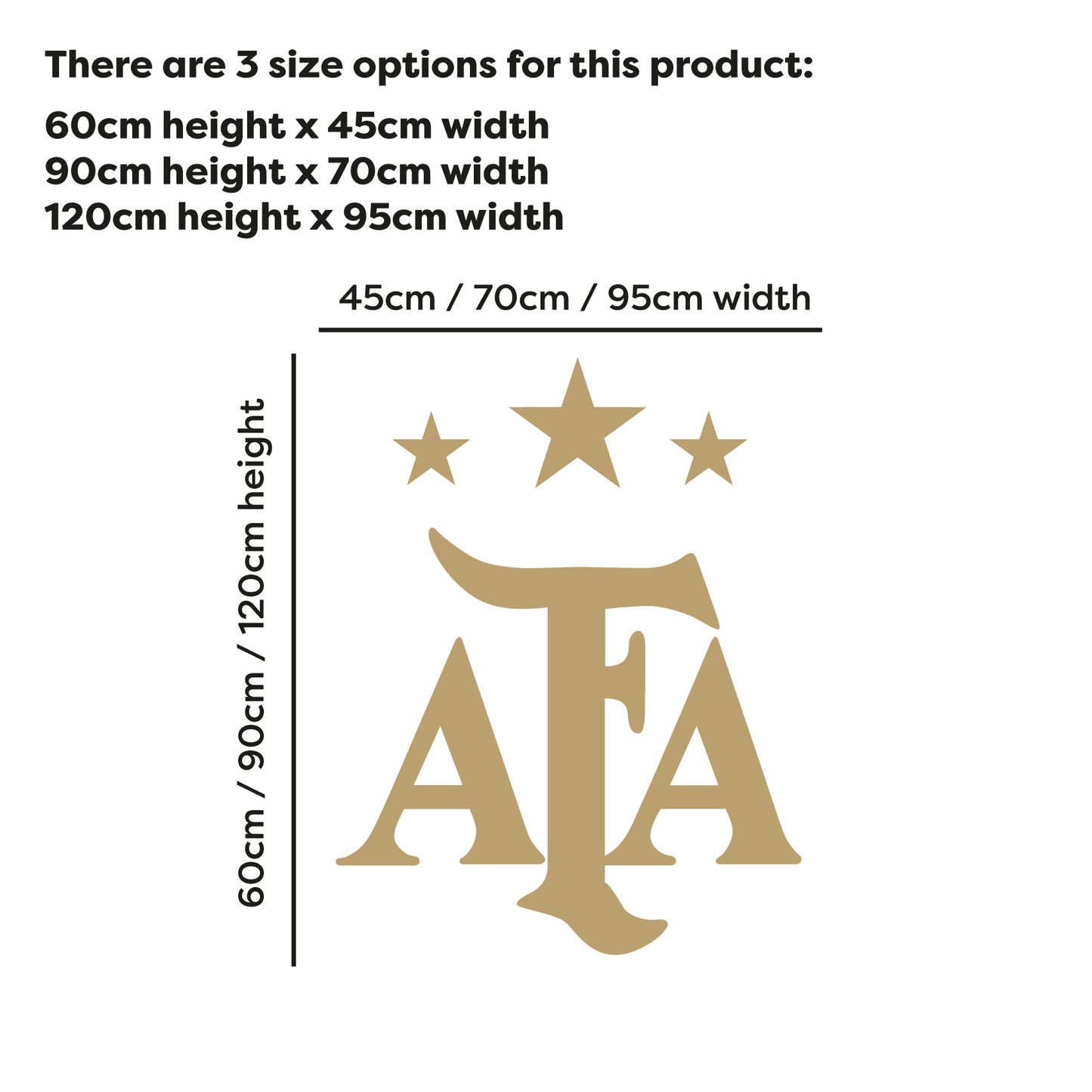 Argentina Football - AFA Logo in Gold Wall Sticker