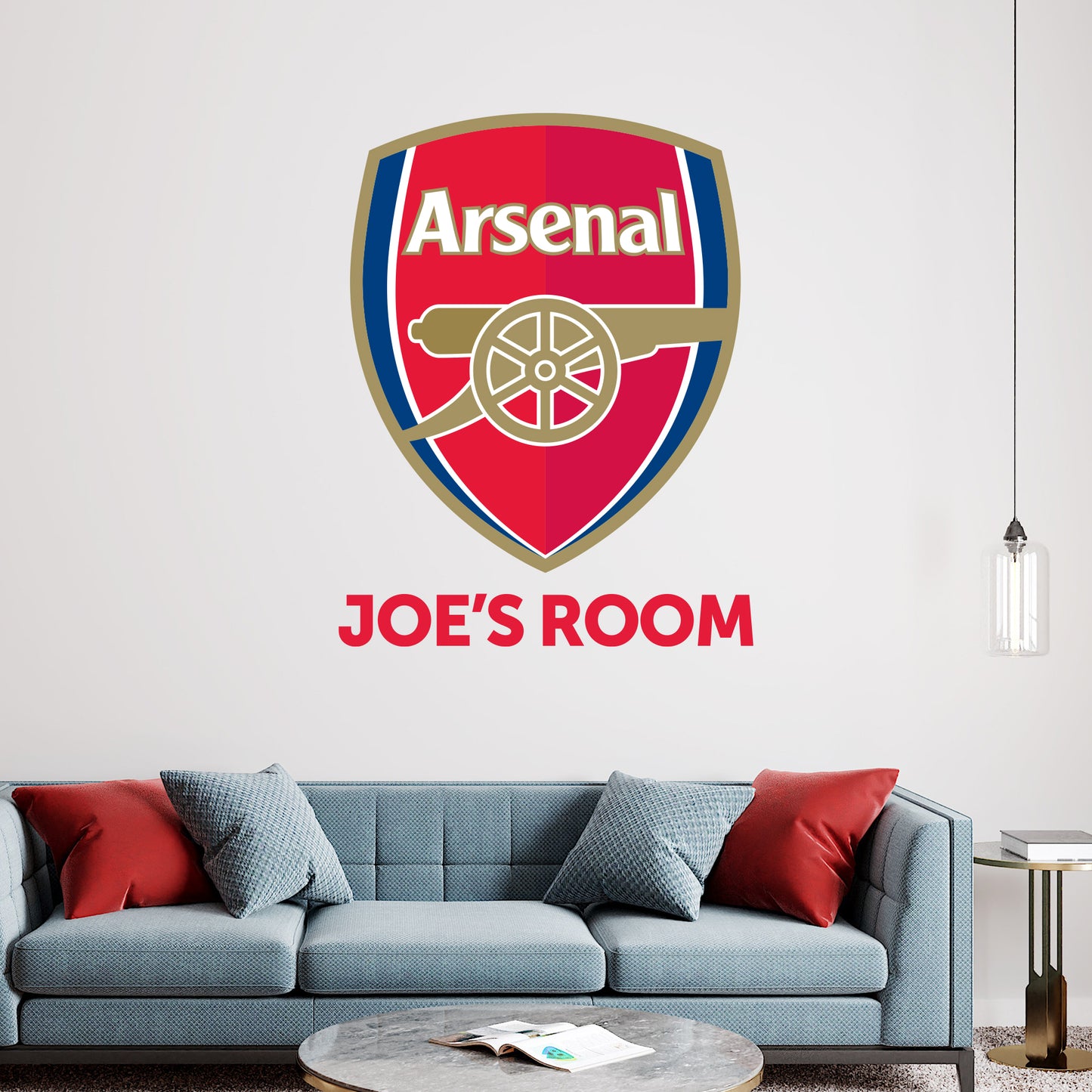 Arsenal Football Club - Personalised Name & Crest Wall Sticker