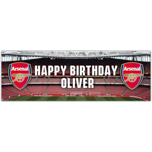 Arsenal Birthday - Personalised Football Banner Wall Sticker