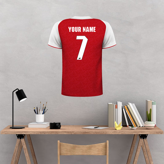 Arsenal Football Club -  Personalised Name & Number 25/26 Shirt Wall Sticker
