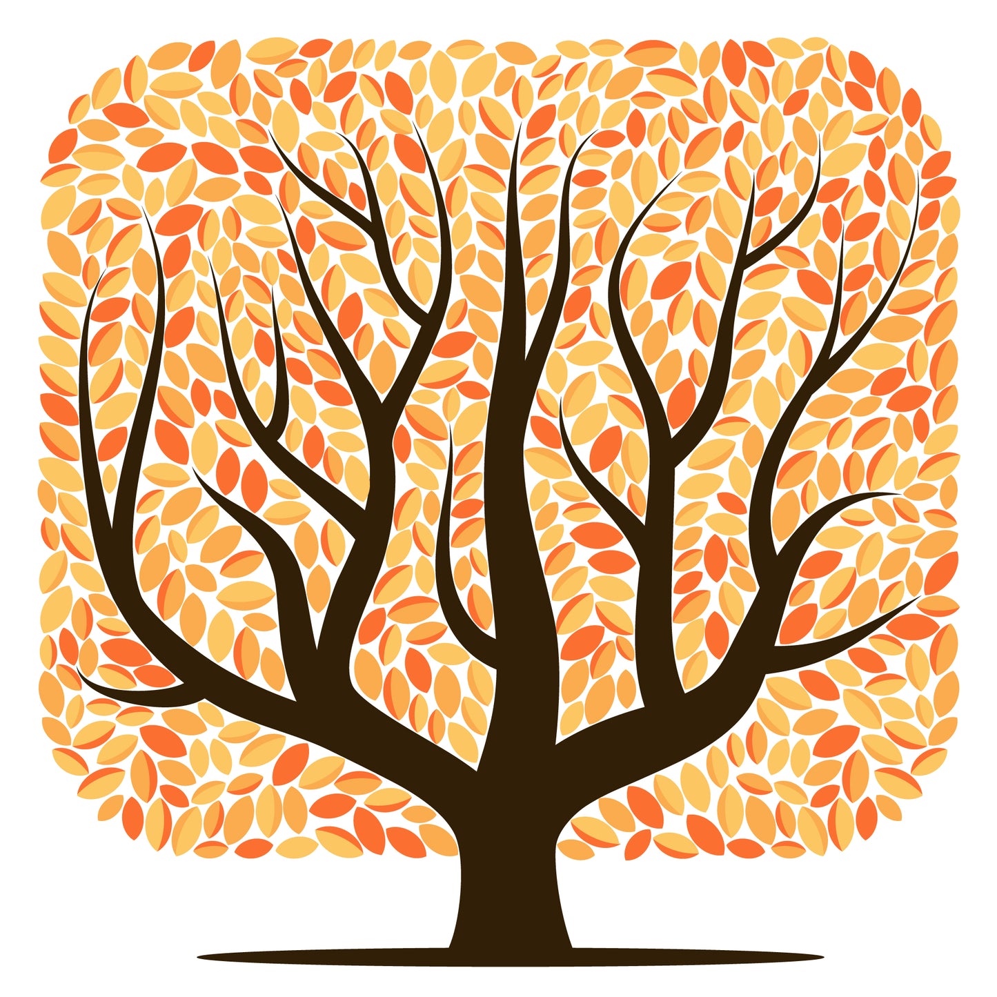 Living Room Wall Sticker - Autumn Tree Decal Wall Art