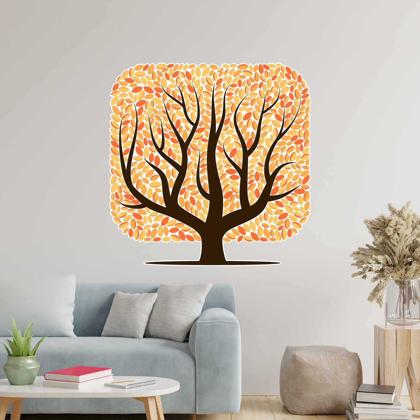 Living Room Wall Sticker - Autumn Tree Decal Wall Art