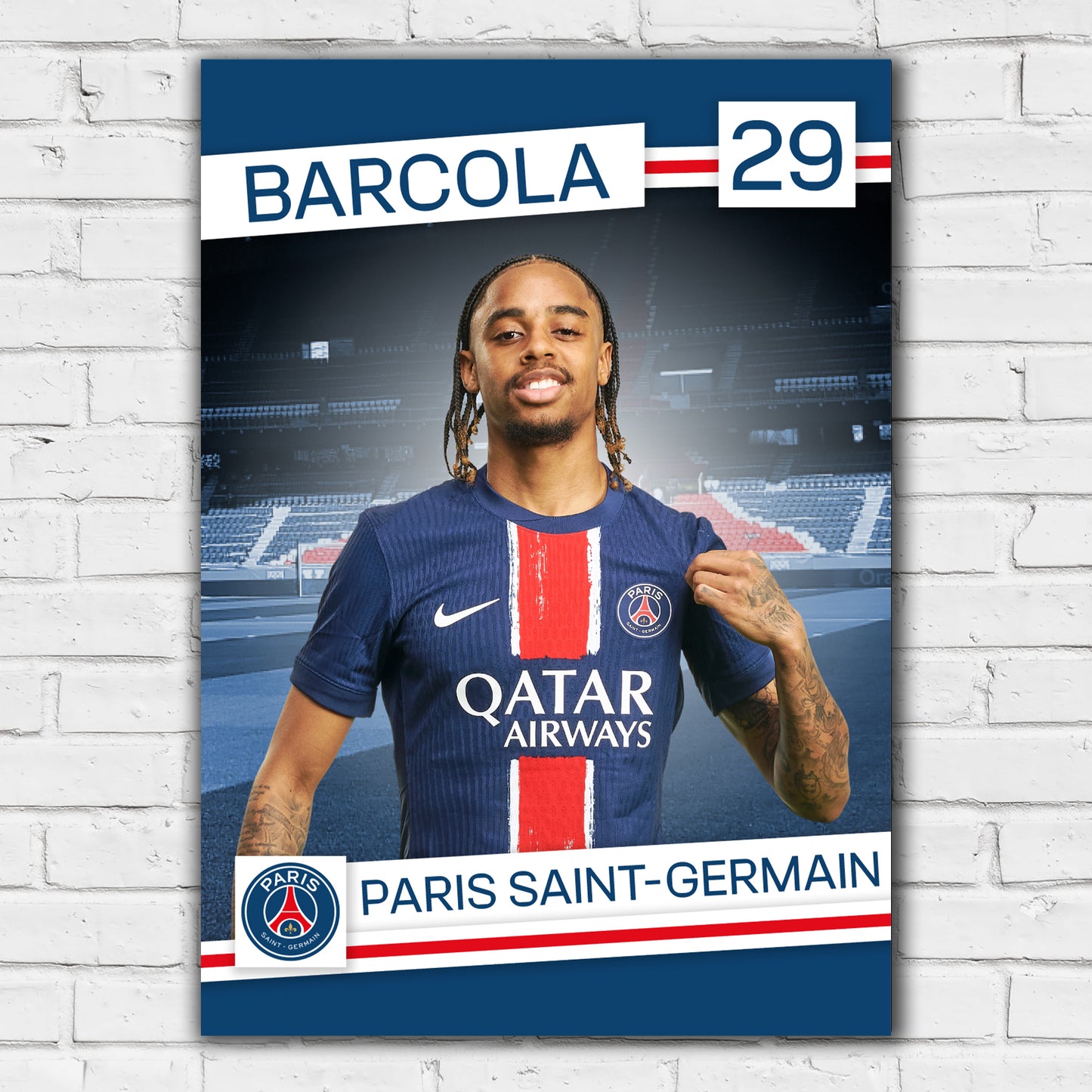 Paris Saint-Germain F.C. Print - Barcola 24-25 PSG Player