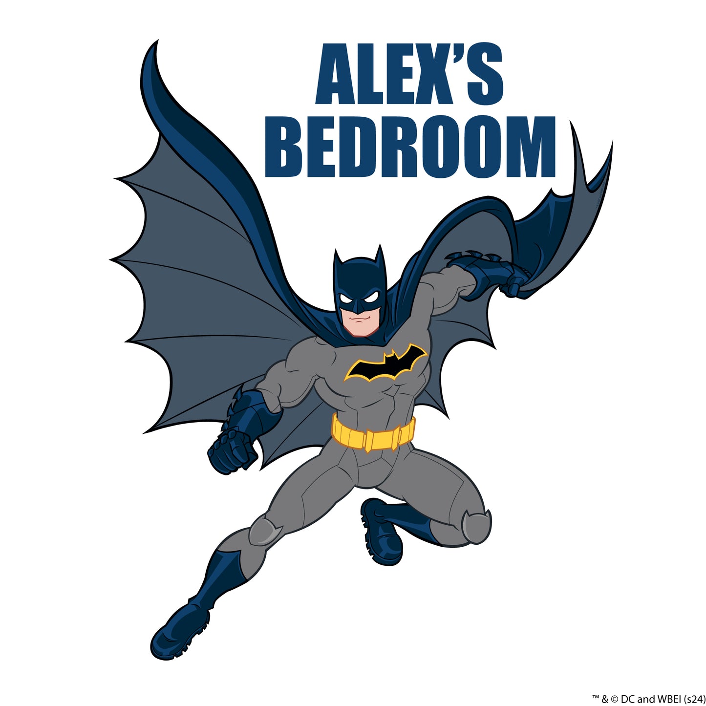 Batman™ Wall Sticker - Jumping Personalised Wall Decal DC Superhero Art