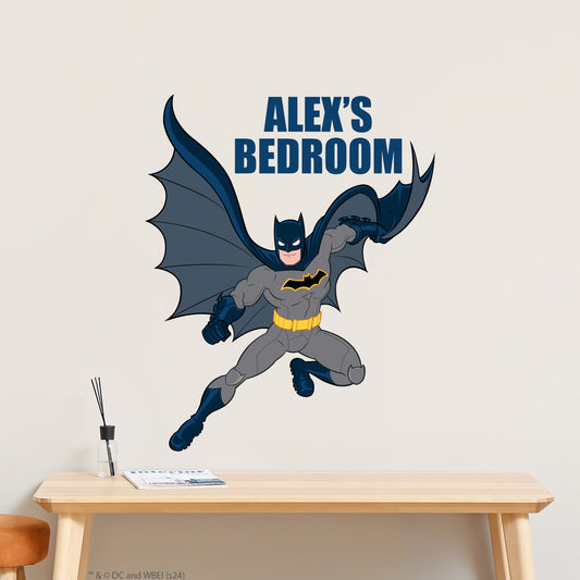 Batman™ Wall Sticker - Jumping Personalised Wall Decal DC Superhero Art