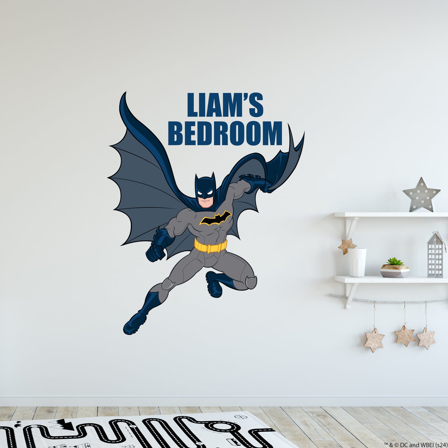 Batman™ Wall Sticker - Jumping Personalised Wall Decal DC Superhero Art