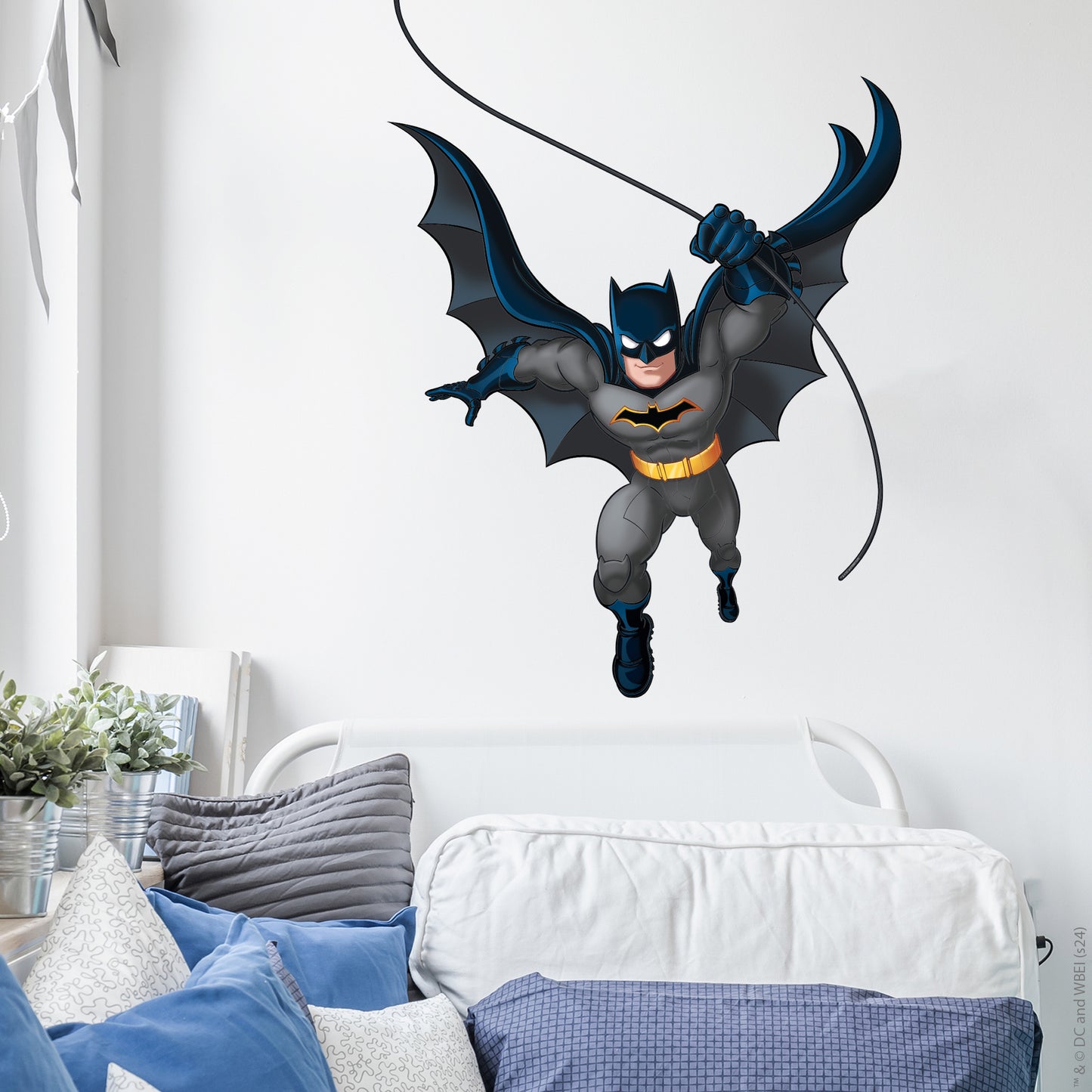 Batman™ Wall Sticker - Batman Swinging In Wall Decal DC Superhero Art