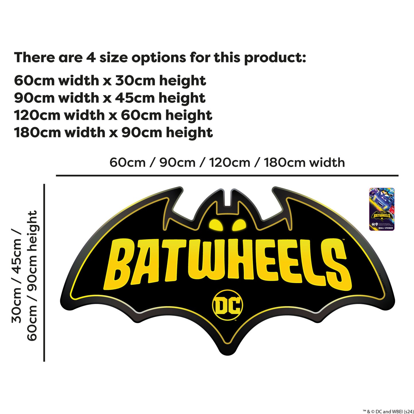 Batwheels™ Wall Sticker - Batwheels Logo Decal DC Superhero Art