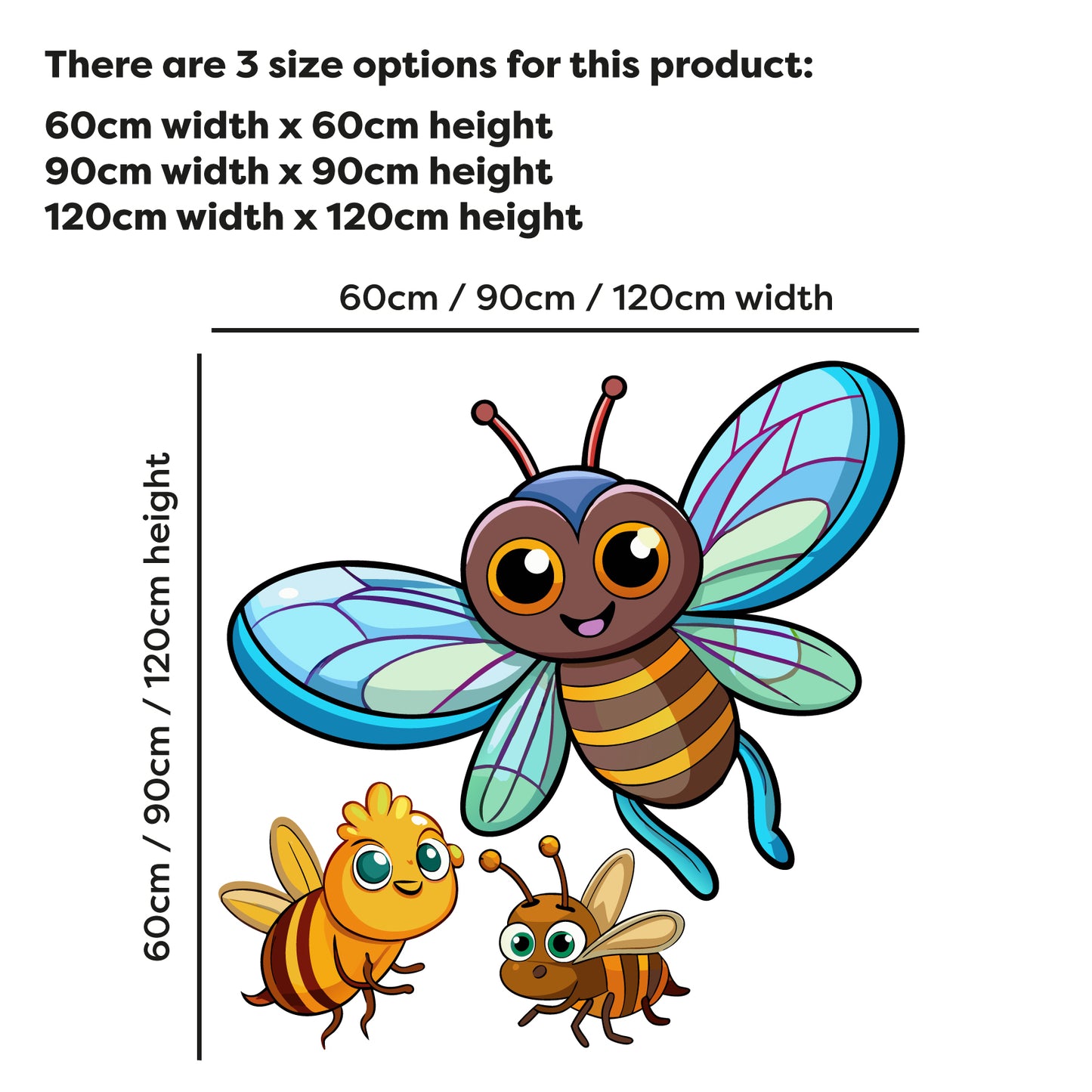 Bee Wall Sticker - Bumblebee Friends Decal Wall Art