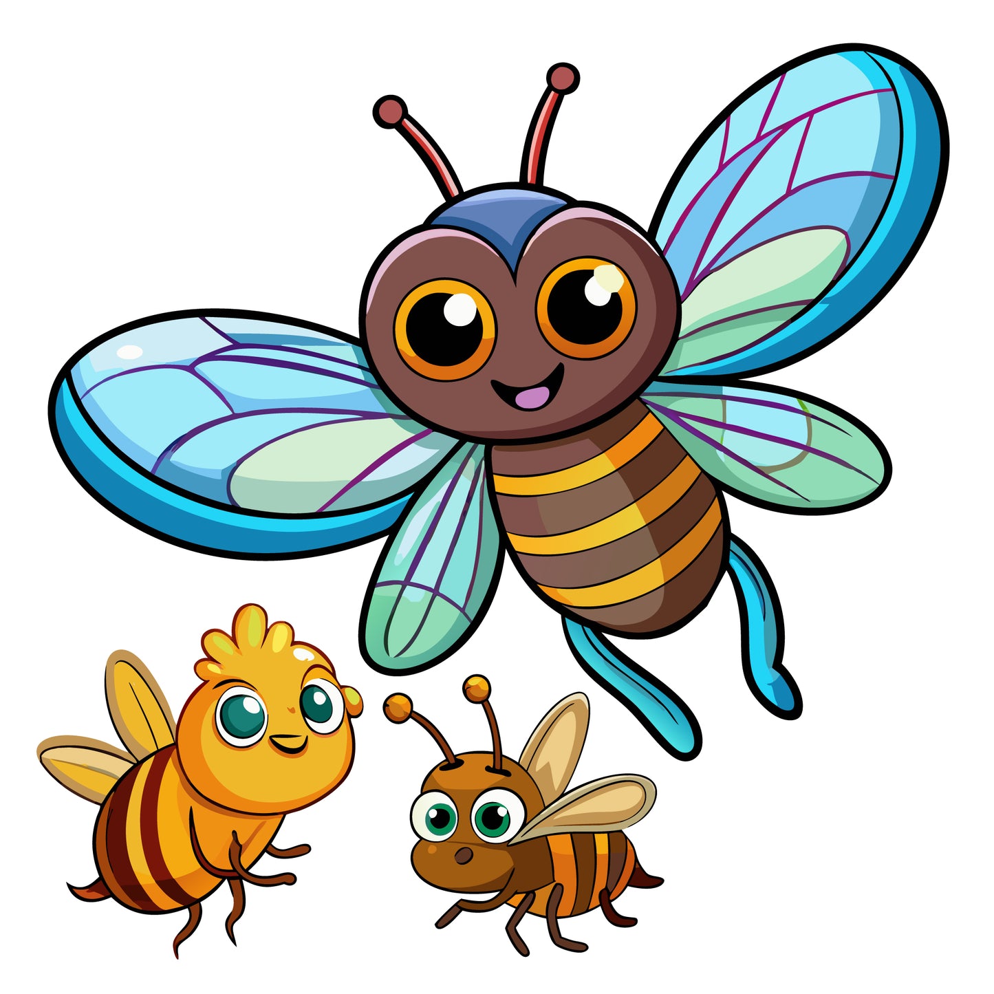 Bee Wall Sticker - Bumblebee Friends Decal Wall Art