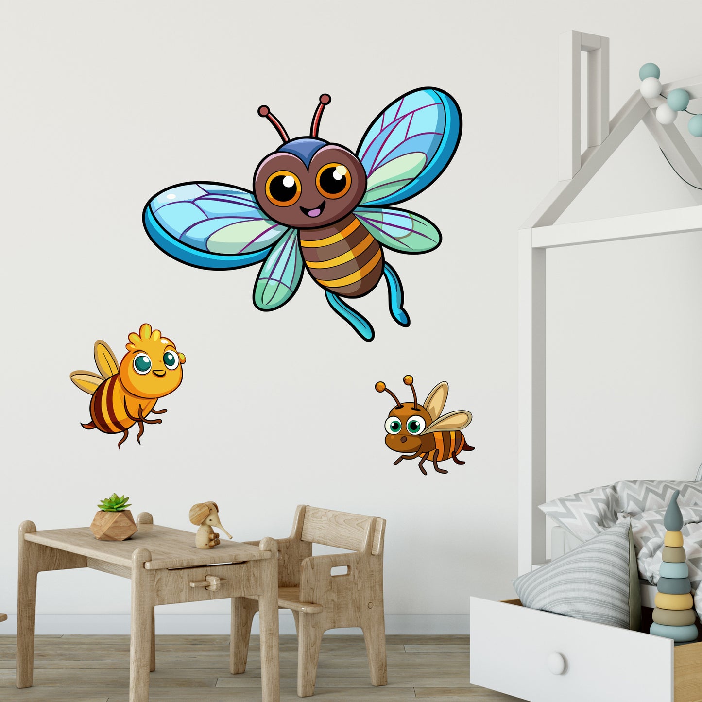 Bee Wall Sticker - Bumblebee Friends Decal Wall Art