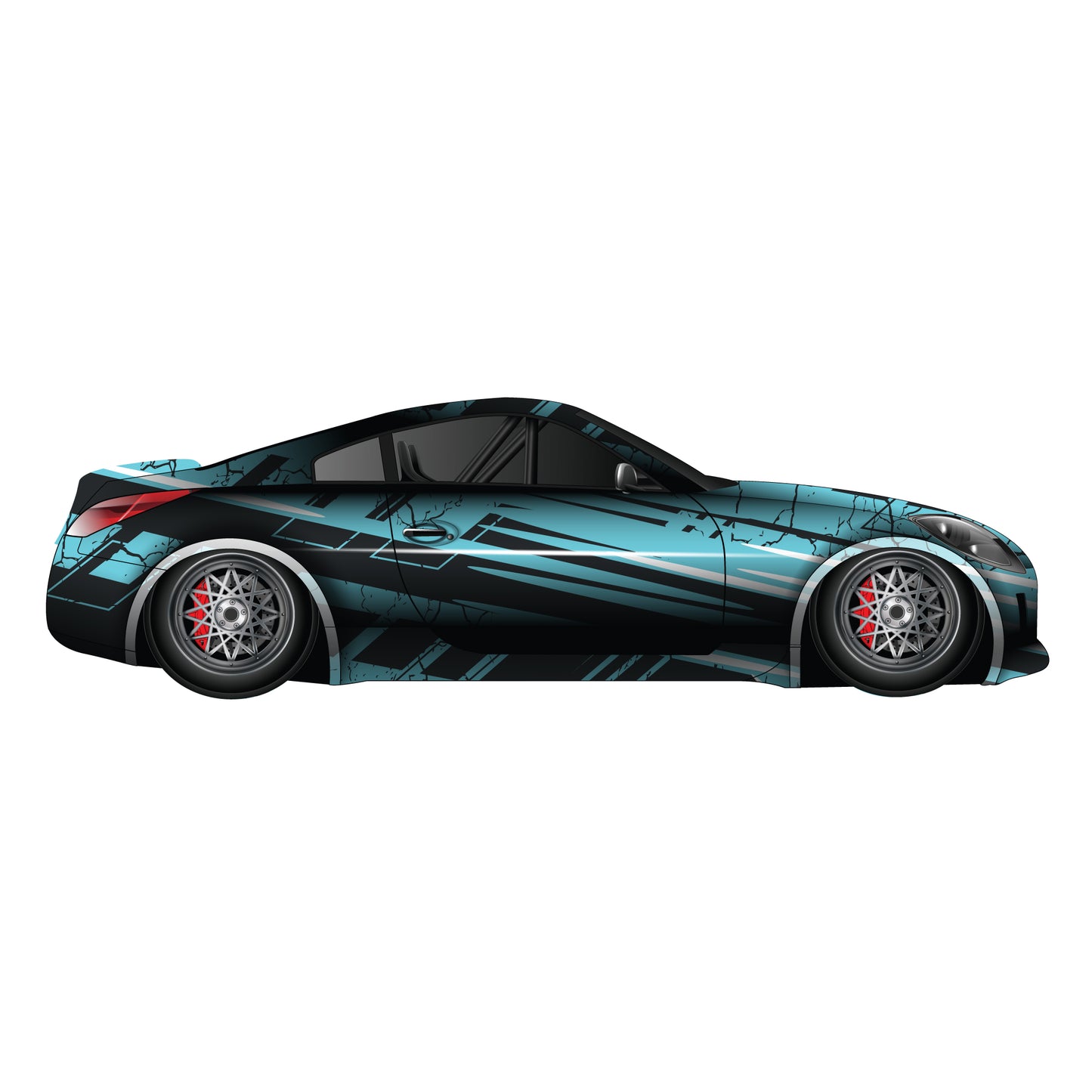 Car Wall Sticker - Blue Sports Car Decal Wall Art