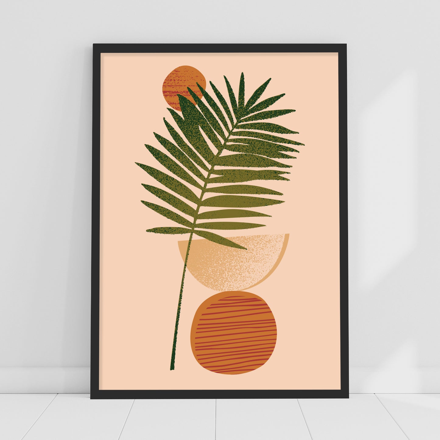 Boho Wall Print - Abstract Leaf Poster Wall Art