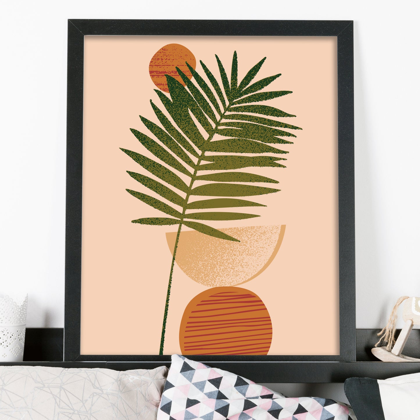 Boho Wall Print - Abstract Leaf Poster Wall Art