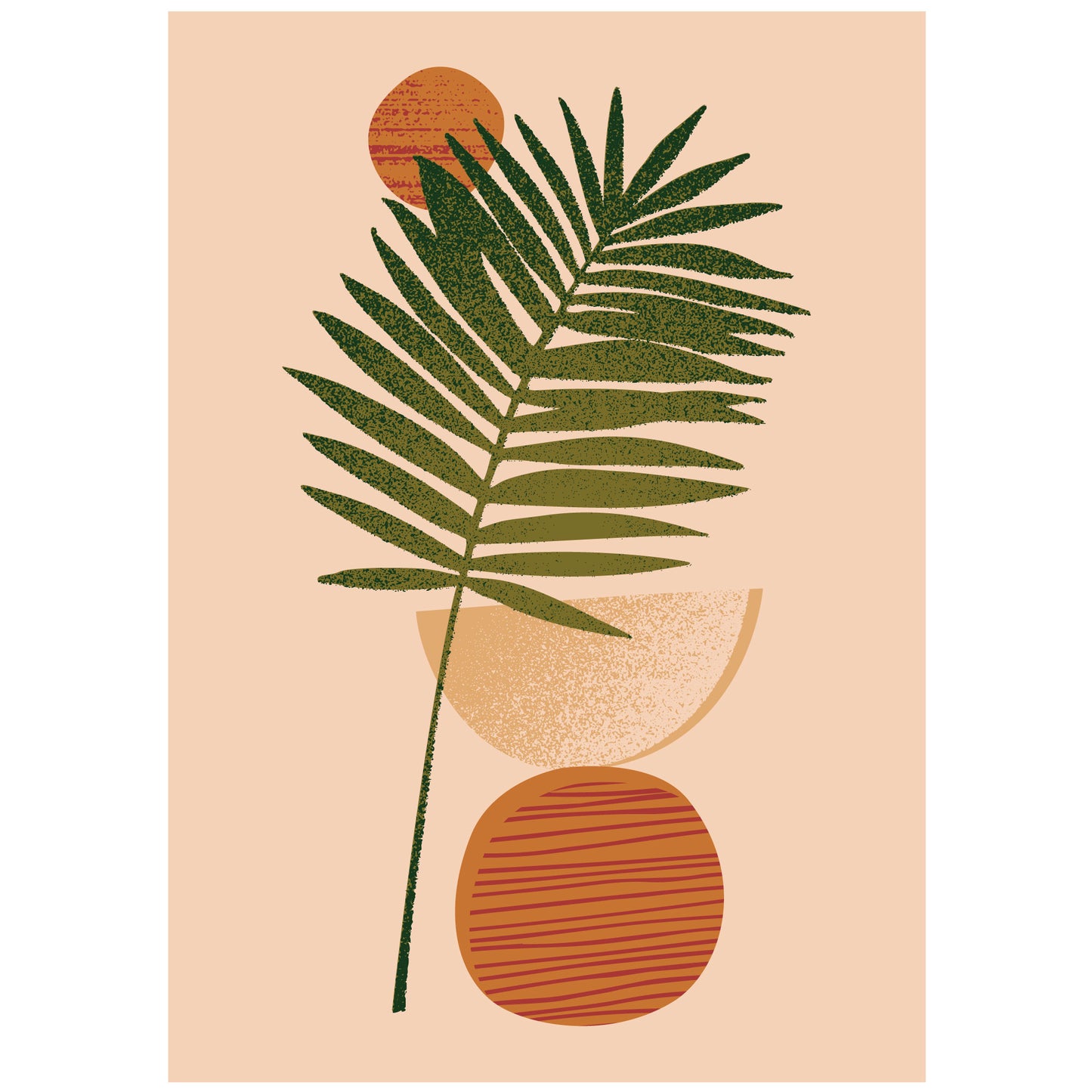 Boho Wall Print - Abstract Leaf Poster Wall Art