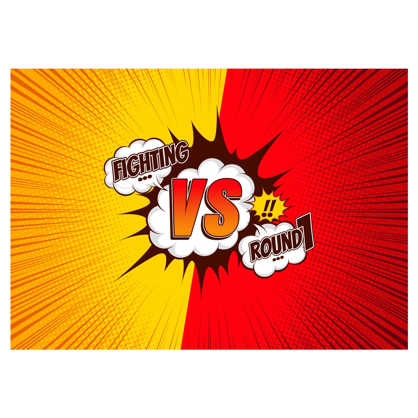 Boxing Print - Fighting Vs Round 1 Poster Wall Art