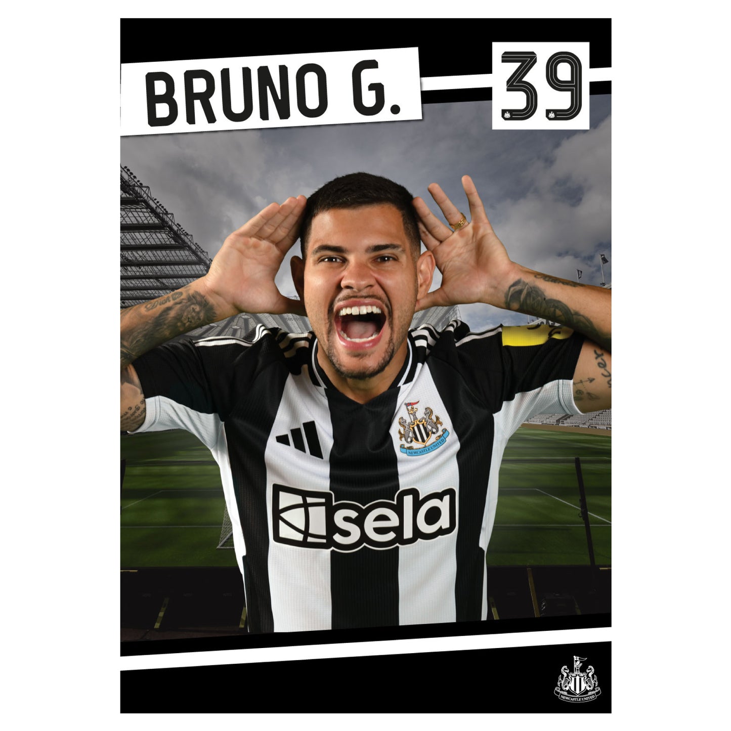 Newcastle United FC Print - Bruno G. Poster Football Wall Art