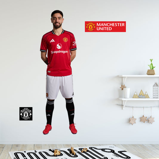 Manchester United FC Wall Sticker - Bruno Fernandes 25/26 Player Wall Decal