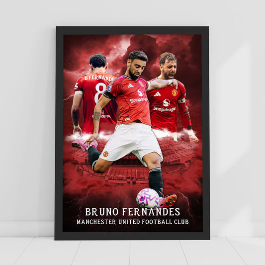 Manchester United FC Print - Bruno Fernandes 25/26 Core Poster