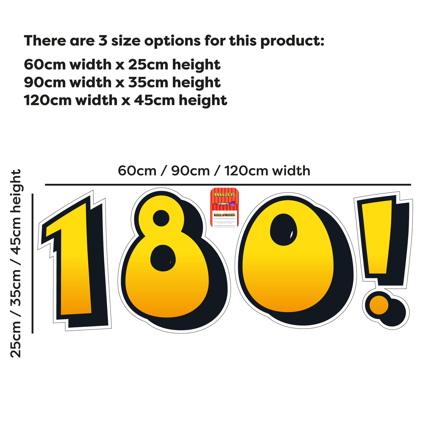Bullseye Wall Sticker - 180 Icon Wall Sticker