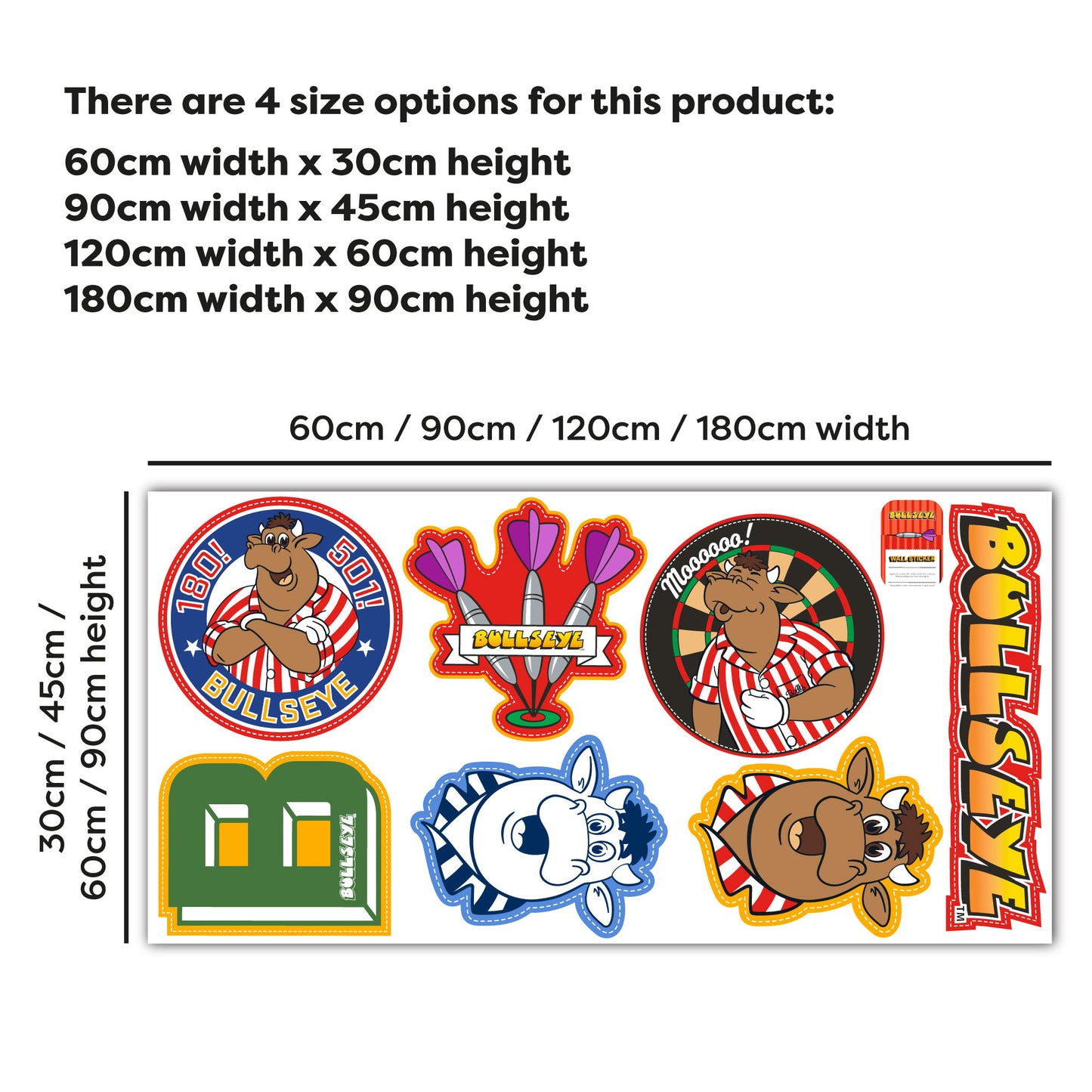 Bullseye Wall Sticker - Bully Badges Wall Sticker Set