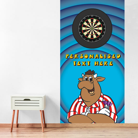 Bullseye Dart Board Backdrop - Bully Rings Personalised Wall Sticker