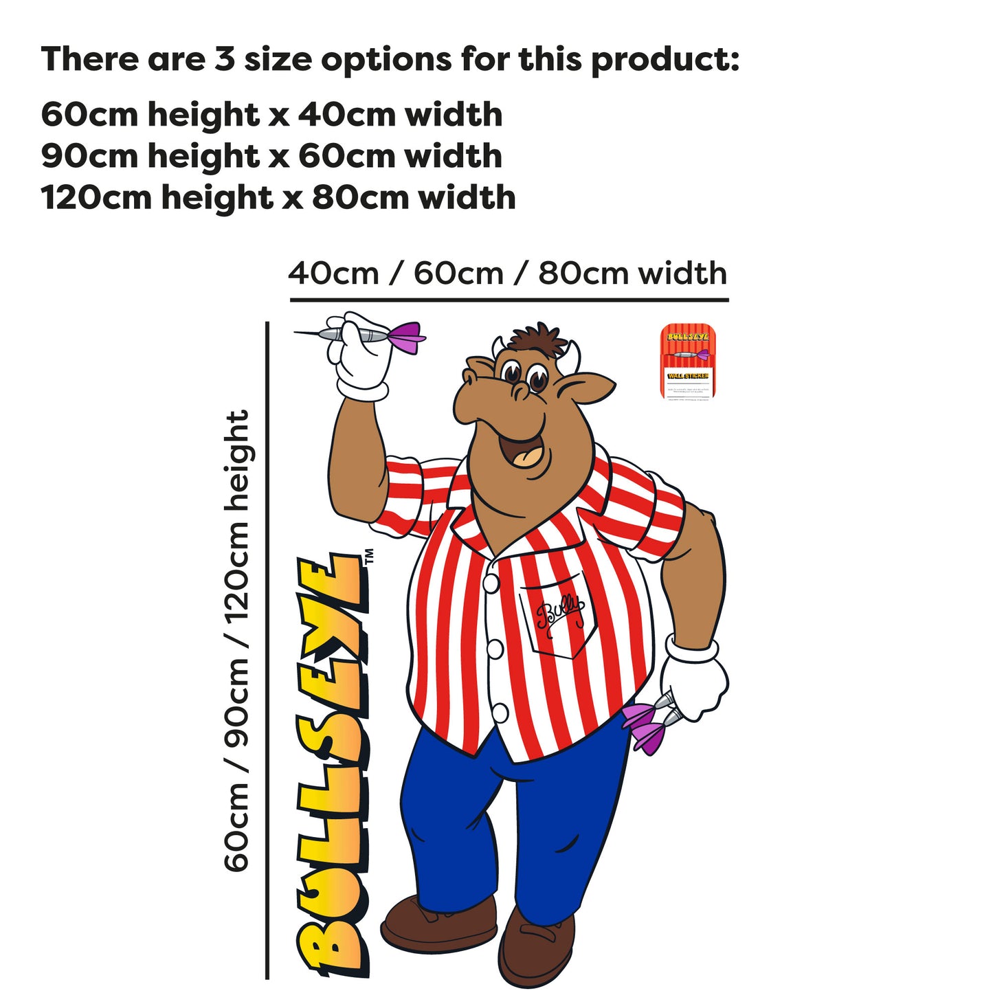 Bullseye Wall Sticker - Bully Throwing Dart Wall Sticker