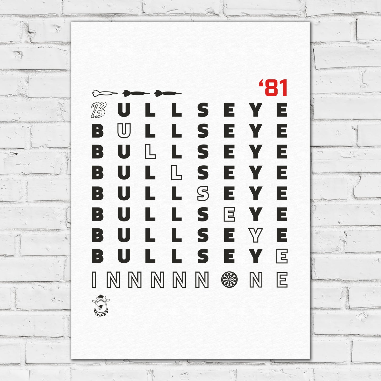 Bullseye Darts Print - Bullseye In One Repeat Poster