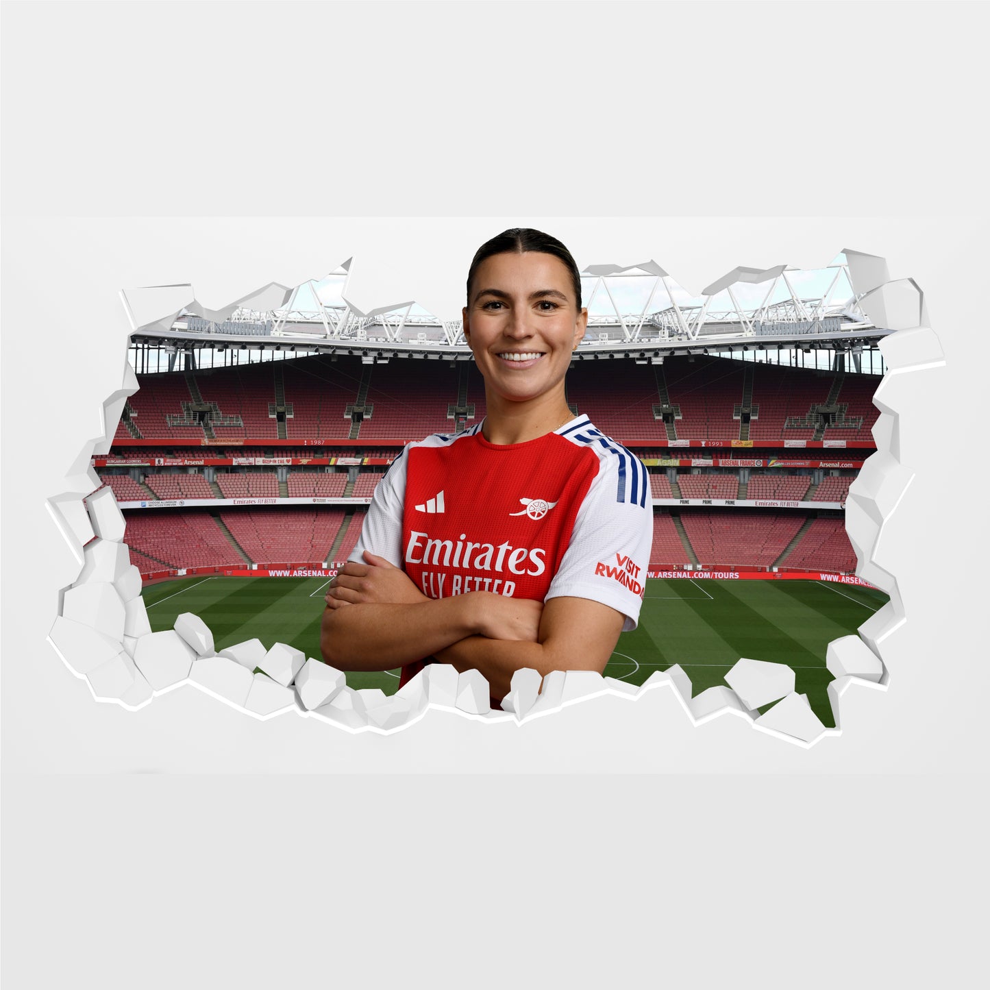 Arsenal FC - Steph Catley 24/25 Broken Wall Sticker