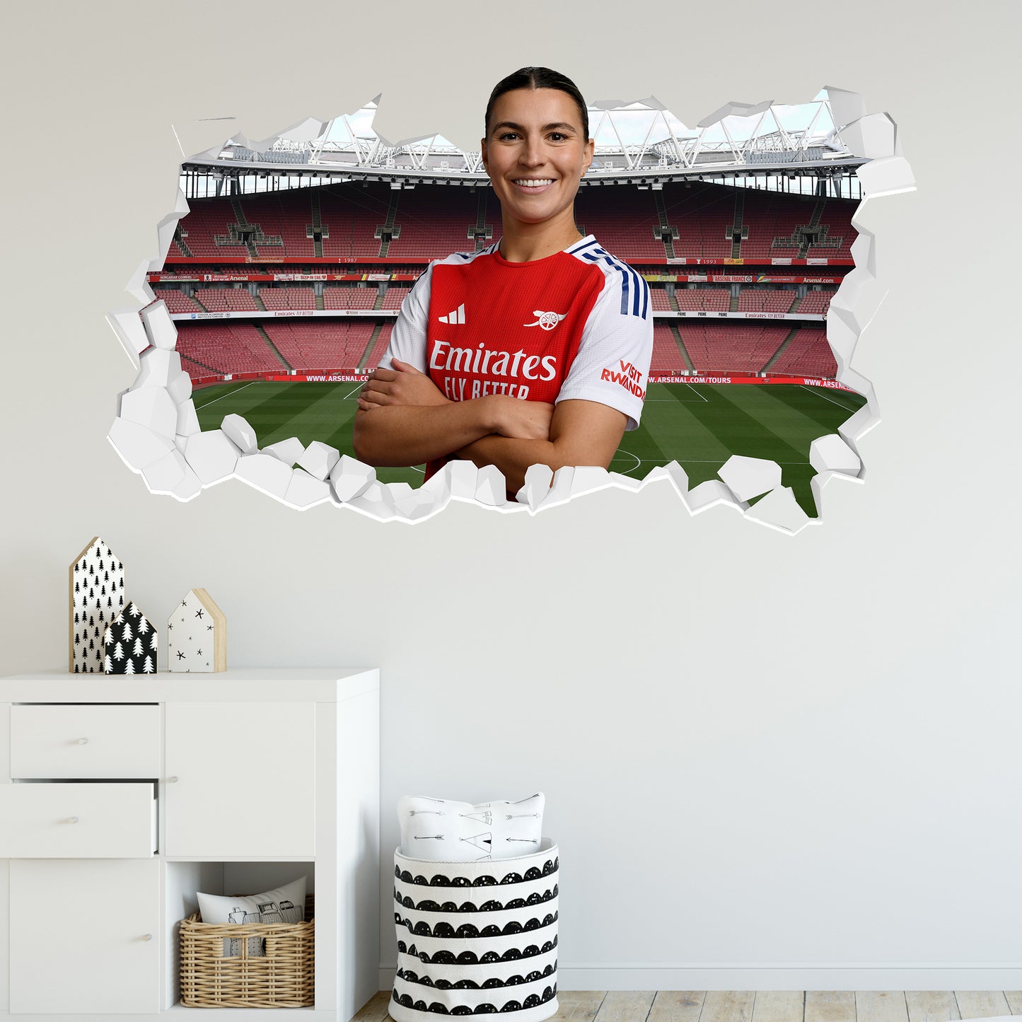 Arsenal FC - Steph Catley 24/25 Broken Wall Sticker