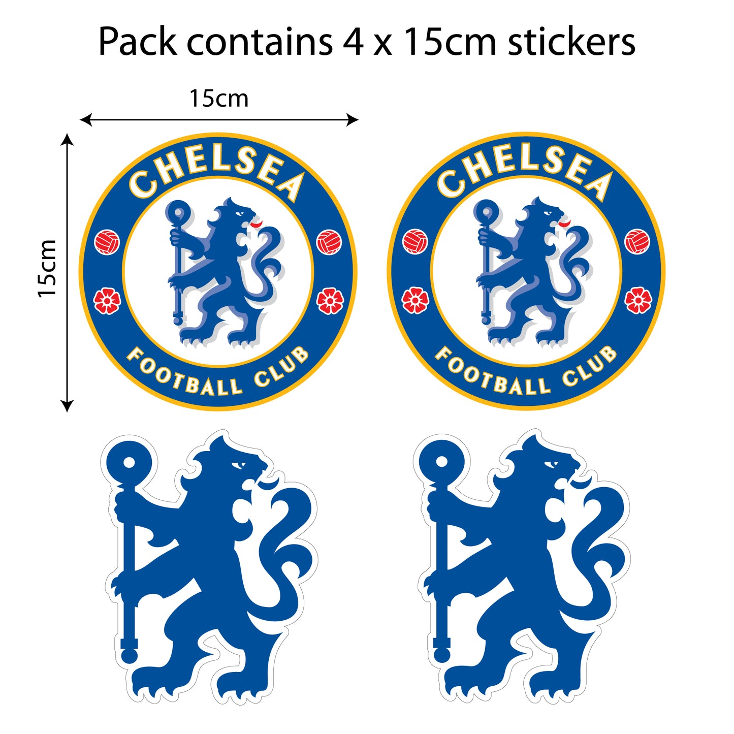 Chelsea Football Club - Car Sticker Pack
