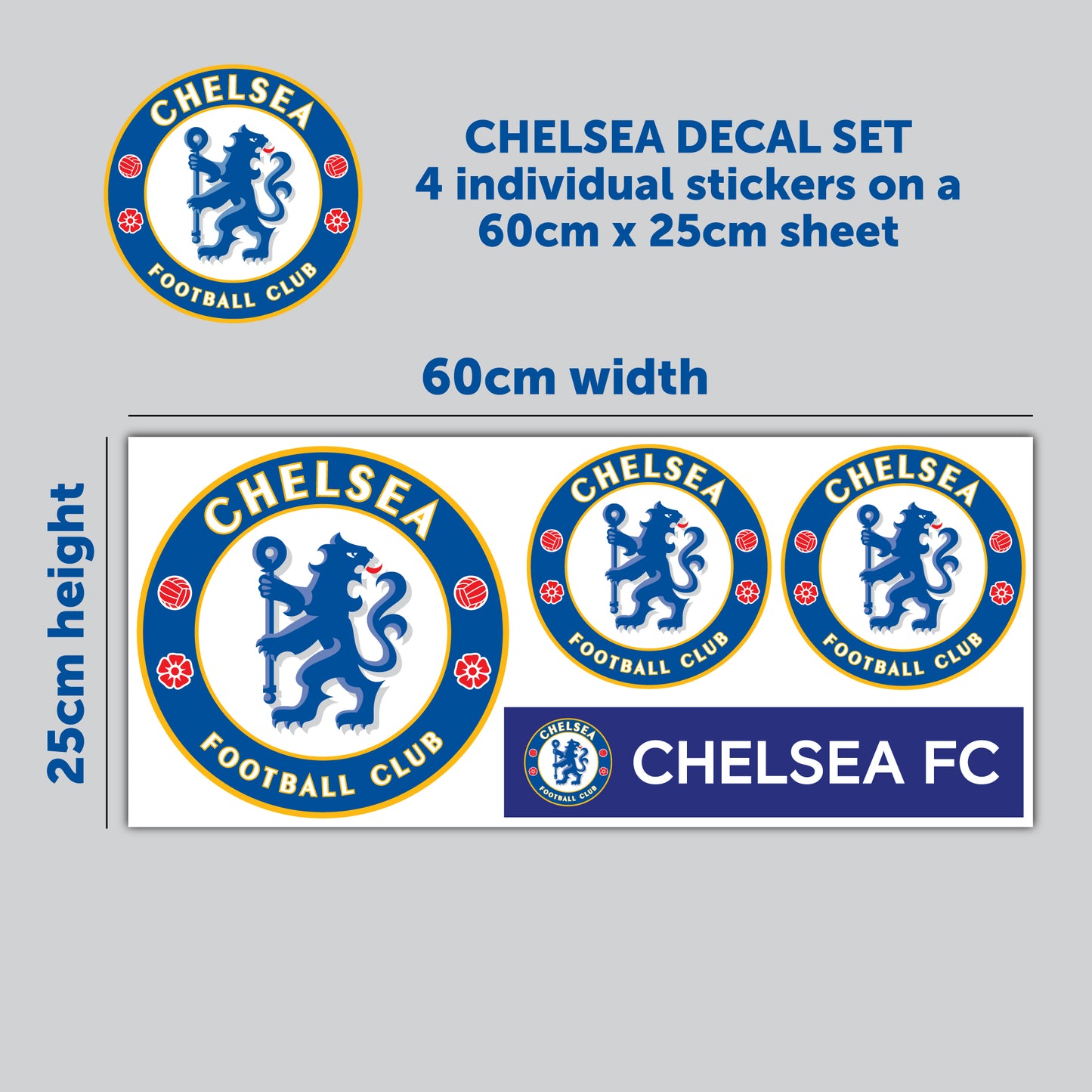 Chelsea Football Club - Decal Sticker Set