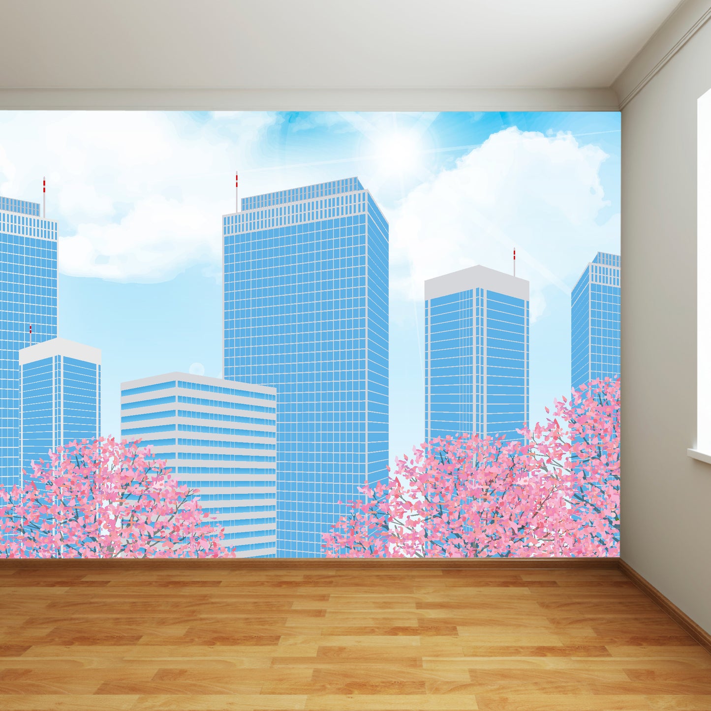 City In The Sky Full Wall Mural