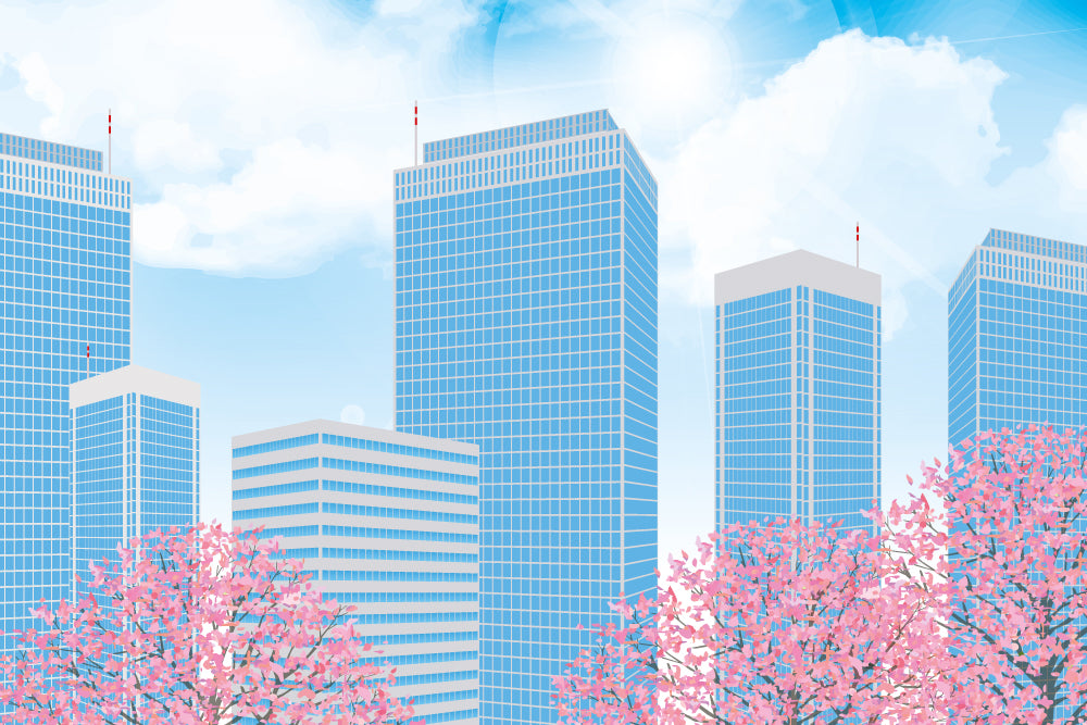 City In The Sky Full Wall Mural