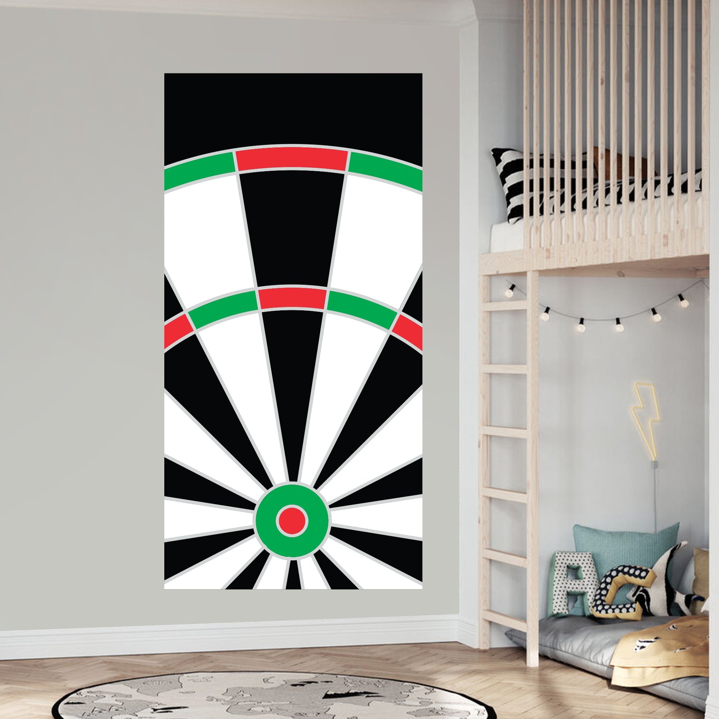 Darts Wall Sticker - Dart Board Top Section Decal Wall Art