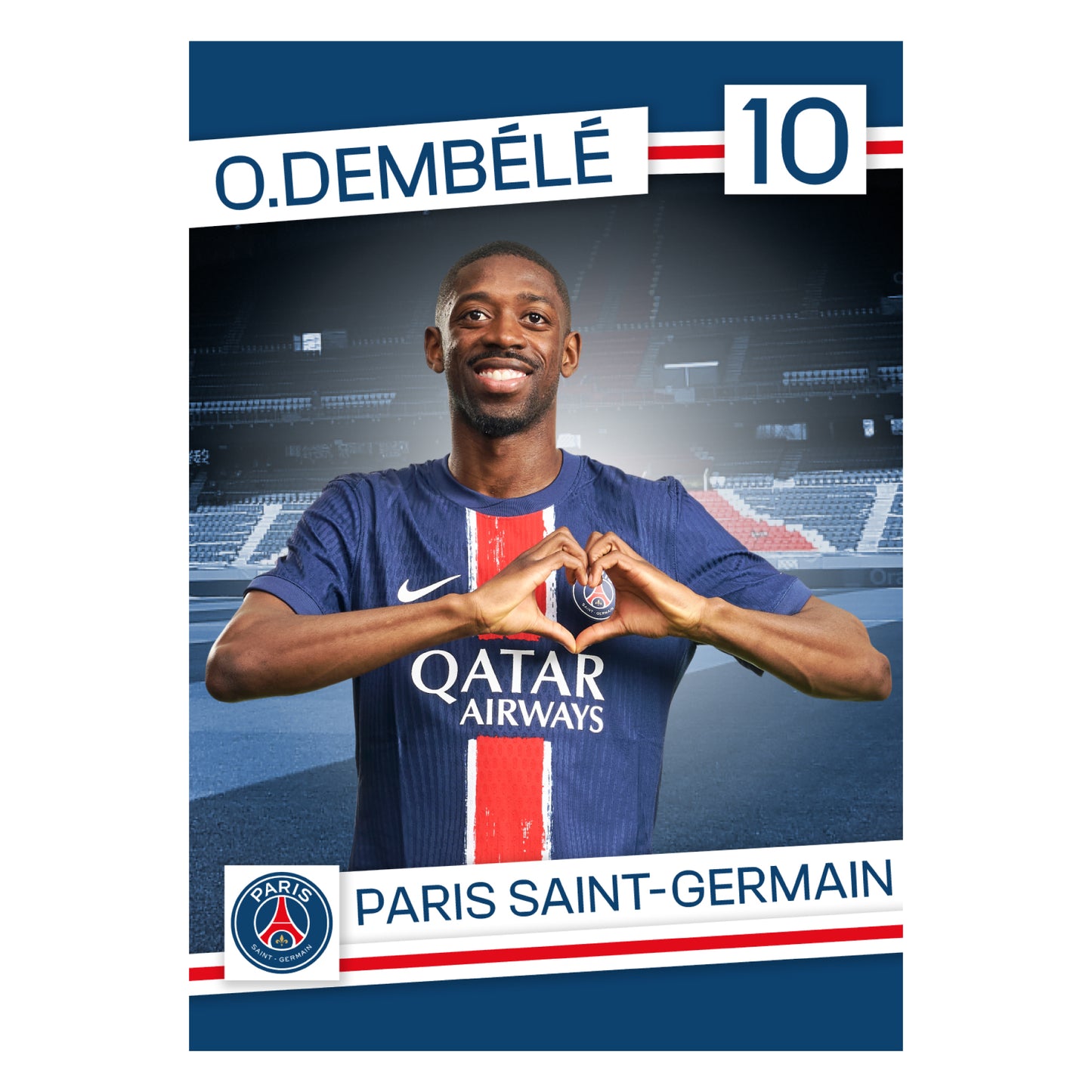 Paris Saint-Germain F.C. Print - Dembele 24-25 PSG Player