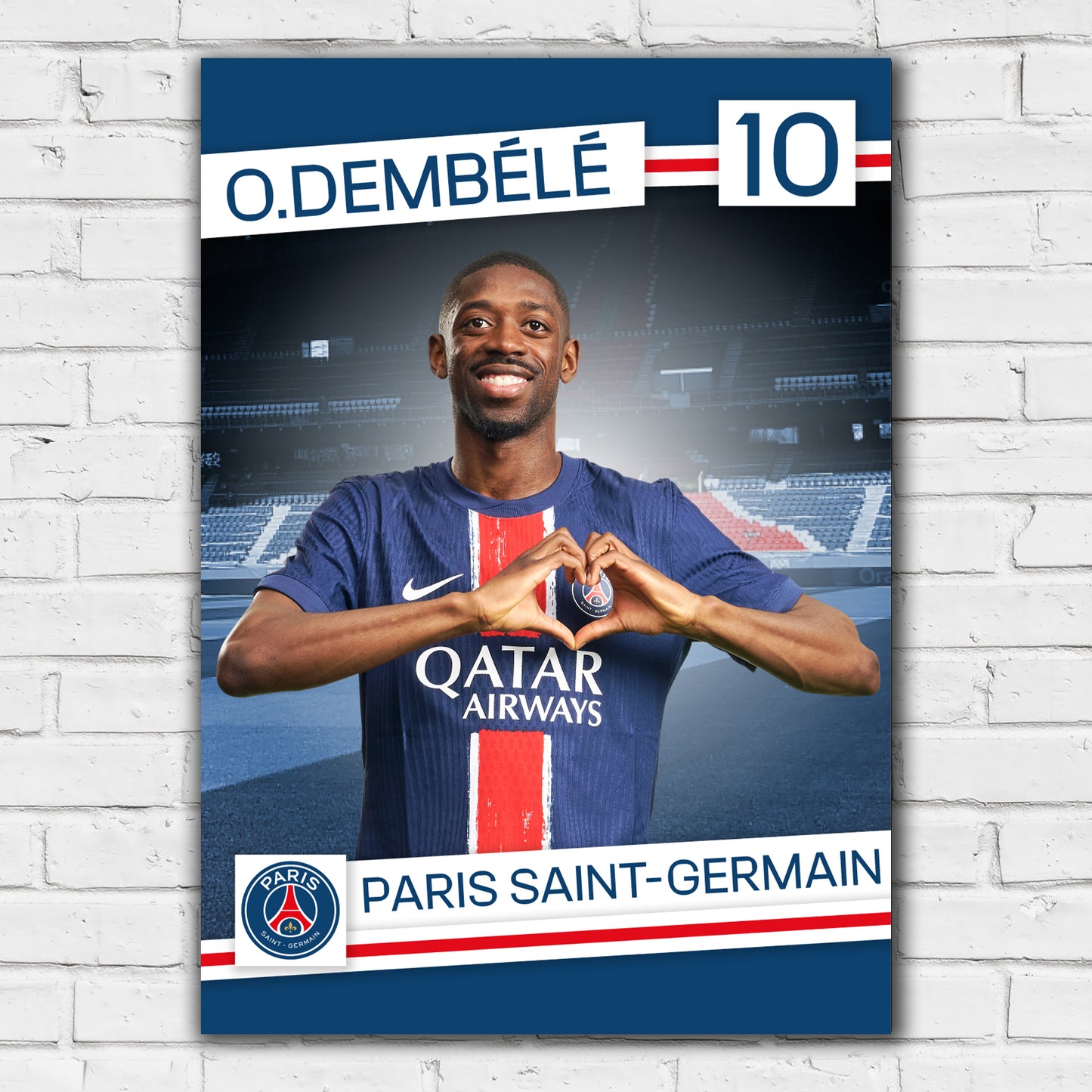 Paris Saint-Germain F.C. Print - Dembele 24-25 PSG Player