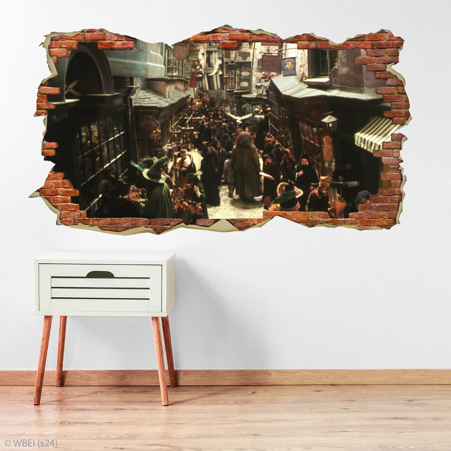 HARRY POTTER Wall Sticker – Diagon Alley Day Time Brick Broken Wall Decal Wizarding World Art