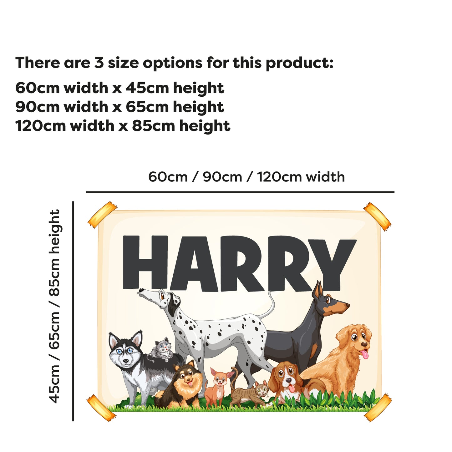 Dog Wall Sticker - Pet Name Dogs and Cats Decal Wall Art