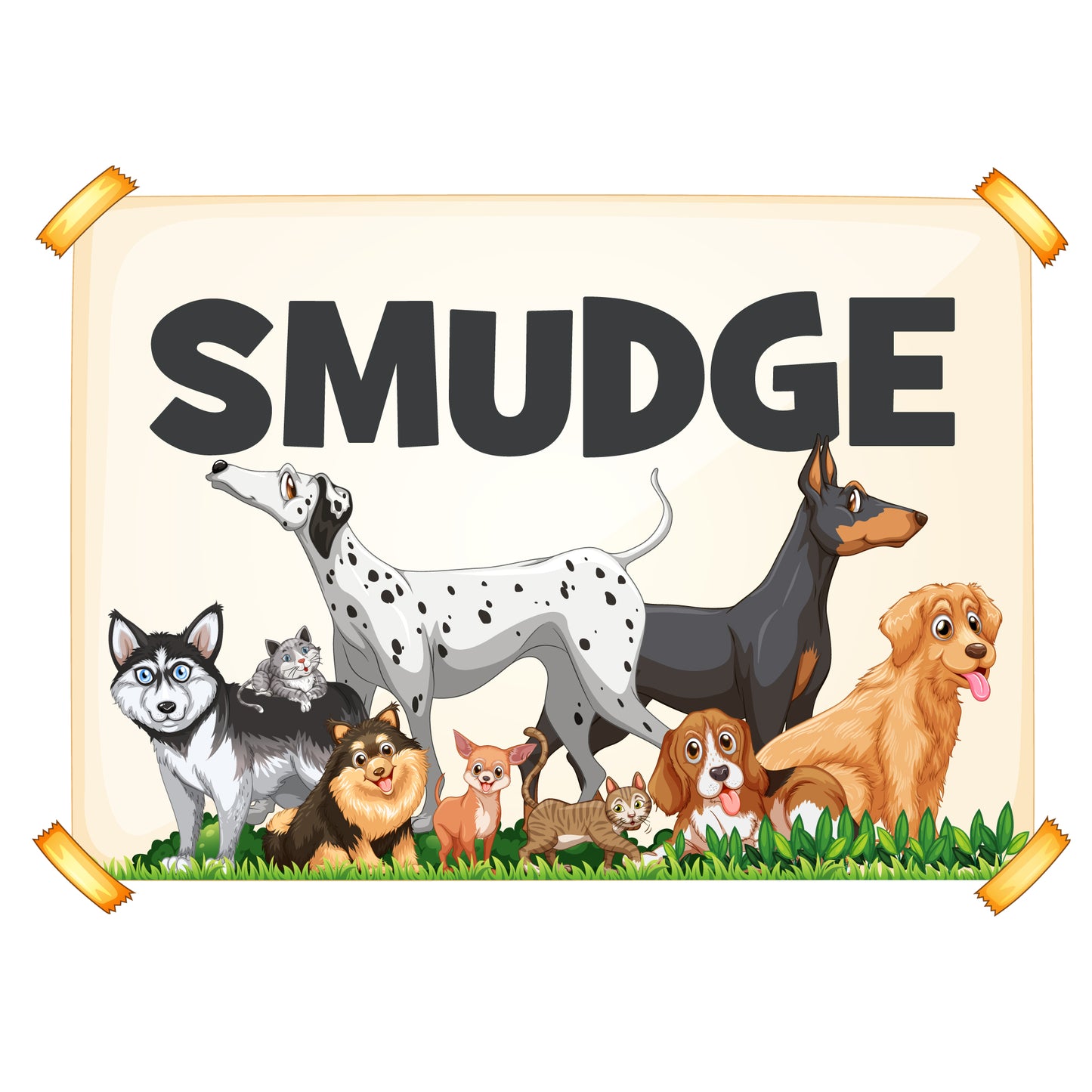 Dog Wall Sticker - Pet Name Dogs and Cats Decal Wall Art